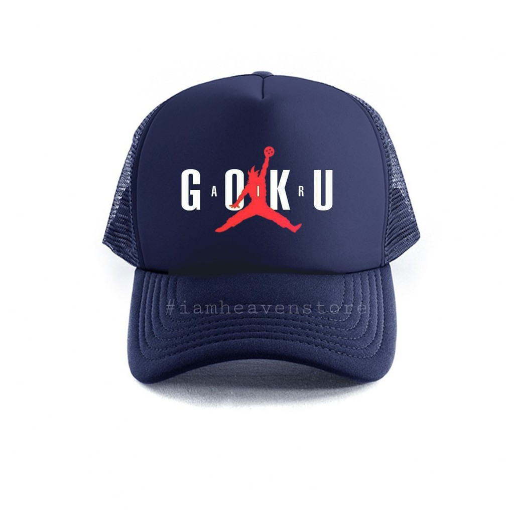 Topi Trucker Jaring Motif Anime Dragonball Goku Air Jordan