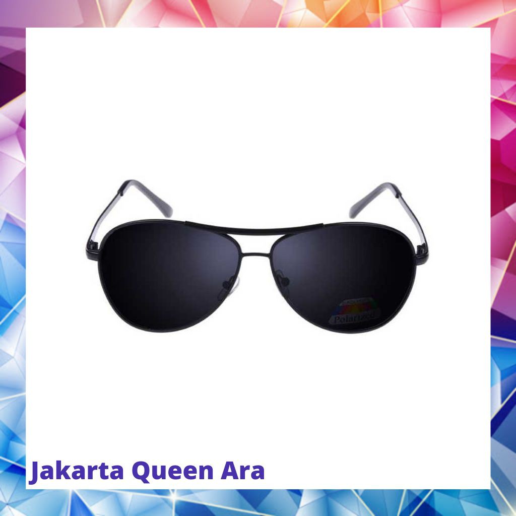 Aoron Kacamata Hitam Polarized - RB2132