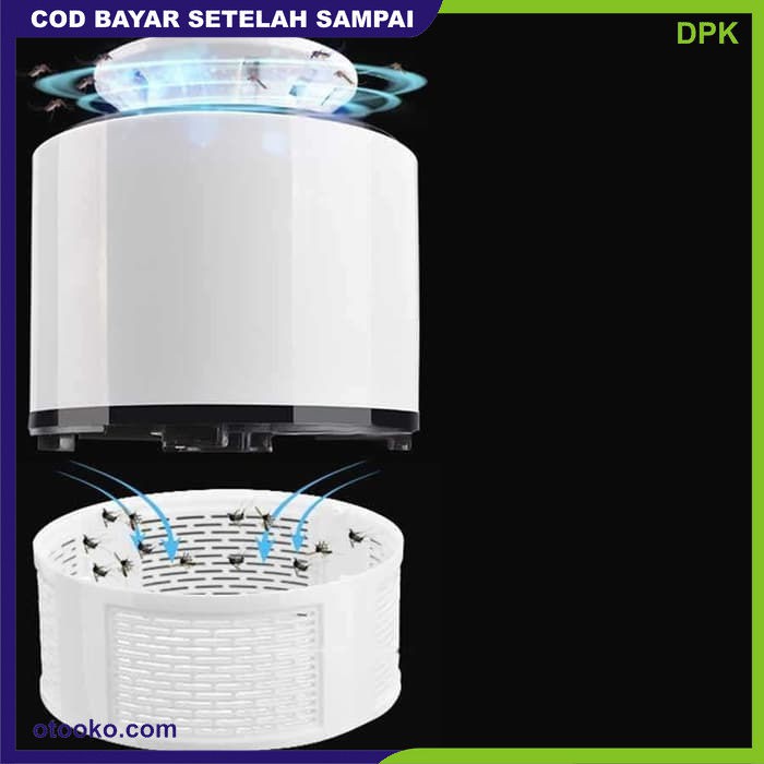 Perangkap alat jebakan penangkap nyamuk lalat buah kipas lampu led UV ultraviolet elektrik