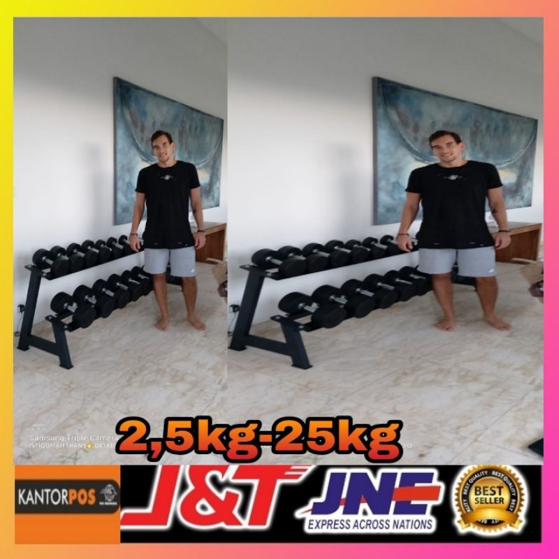 dumbell set+rak-rubber(original)dumbell set rak-rak dumbell-dumbel set-gym-home gym