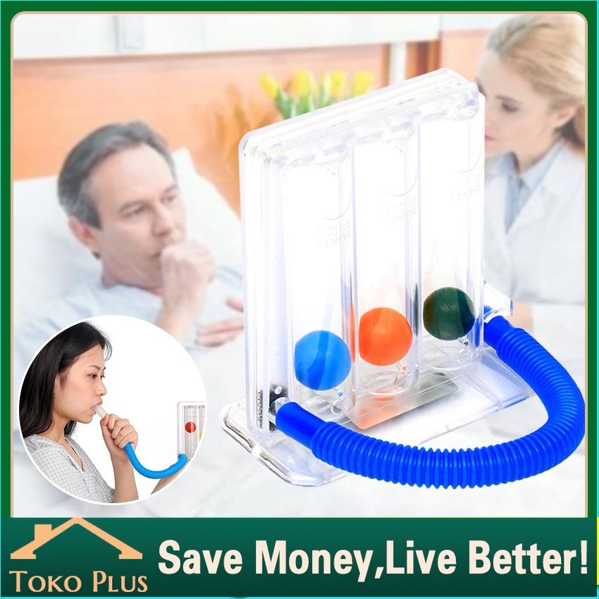 NEW Respirometer Incentive Spirometry Fisioterapi Nafas Spirometer 3 Bola Ball Pengukur Nesco