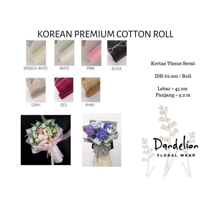 

Goodie Bag / Korean Premium Cotton Roll (1 Roll)/ Flower Wrap/ Pembungkus Bunga - Khaki Berkualitas