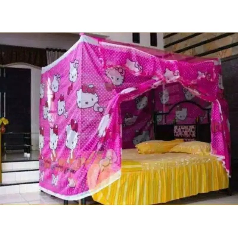 KELAMBU KARAKTER HELLO KITTY - KELAMBU ANTI NYAMUK UKURAN 200x200 cm