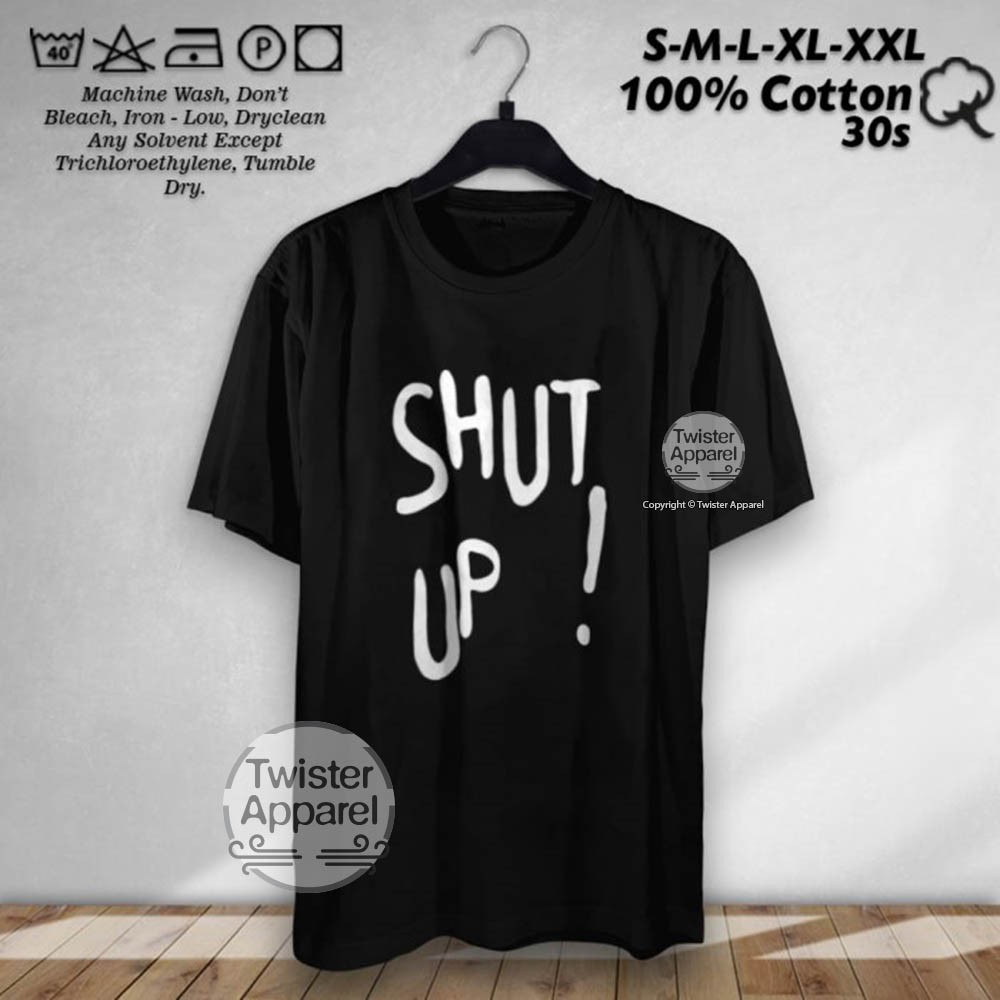 Kaos BTS Shut Up Taehyung Baju Distro Kpop Korea BT21 Army Ukuran S M L XL XXL Aneka Warna TW7005 #k