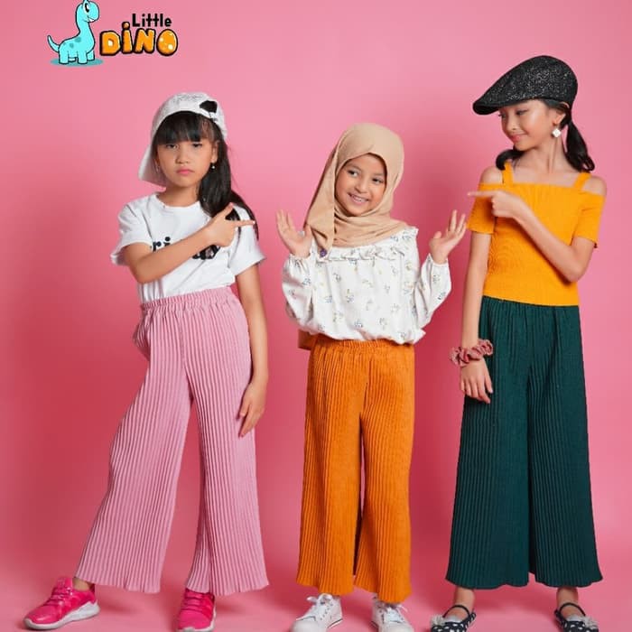 Kulot plisket anak premuim/ kulot plisket anak perempuan/ celana plisket anak/ celana pliskit