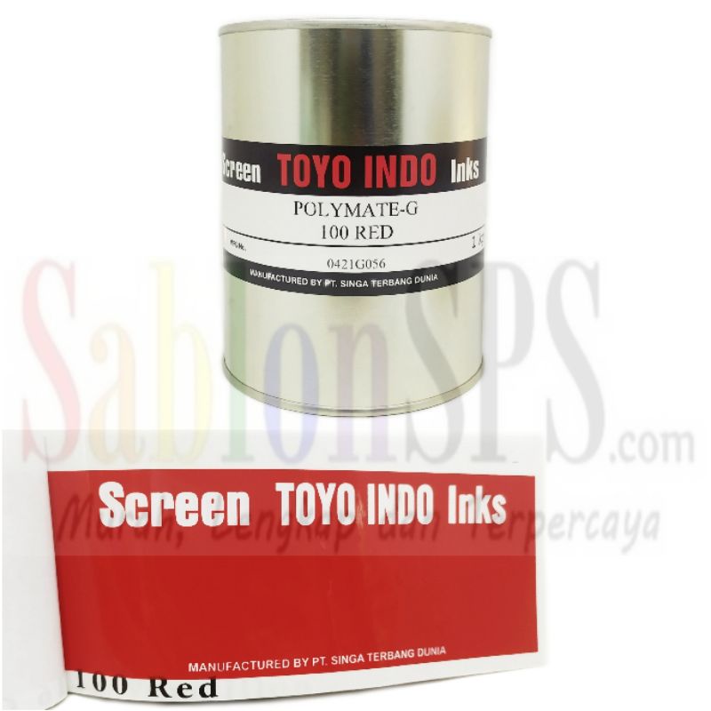 TINTA TOYO POLYMATE RED G100 MERAH TINTA SABLON PLASTIK 1kg