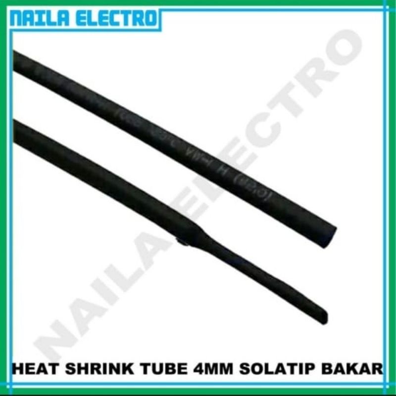 (3 Mtr) Heat Shrink Tube 4mm / Solatip Bakar 4 mm / Selang Bakar / Selongsong