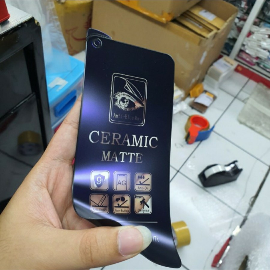 REALME 9i C21Y C25Y ANTI GORES CERAMIC BLUE LIGHT ANTI RADIASI LENTUR MIKA PLASTIK SCREEN GUARD PELINDUNG LAYAR FULL COVER REALME C21Y REALME C25Y