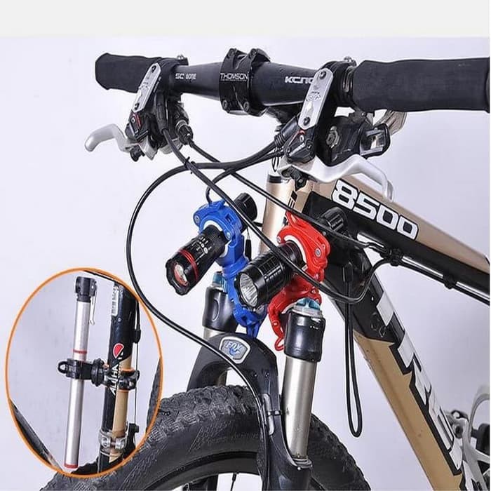 Clamp Senter Sepeda 360 Derajat Rotasi Bicycle Clamp Flashlight Holder