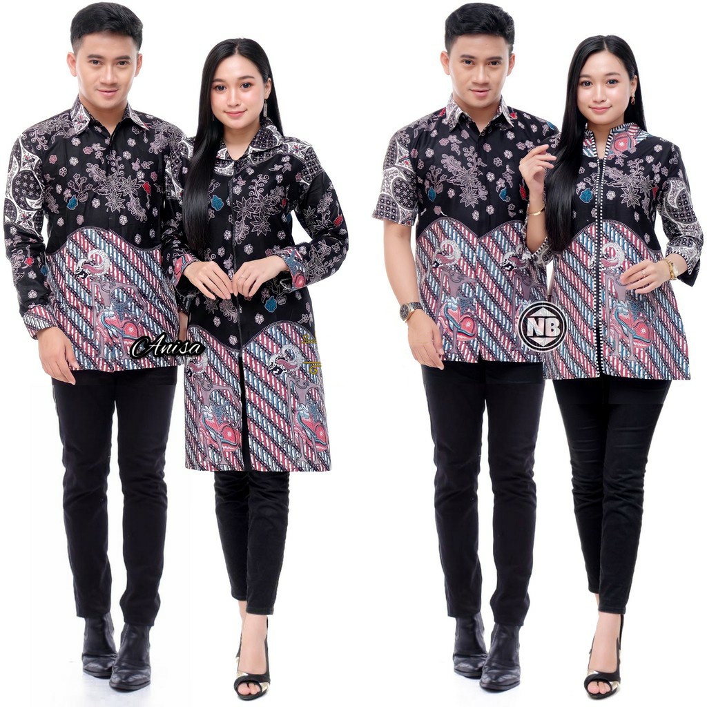 Maura Couple - Sania Ruffle Batik Couple ori Ndoro jowi DNT Garansi Termurah Shopee - BATIK Couple