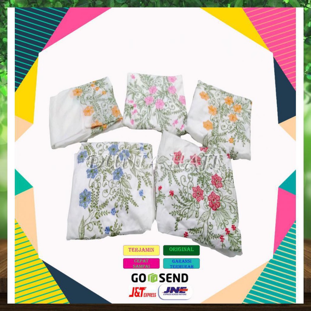 Mukena Putih Katun Bsy Bordir Murah Motif Bunga Timbul Mukenah Dewasa