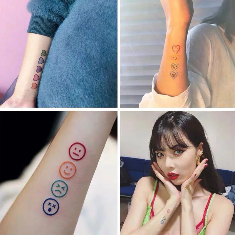 Tatto temporer aesthetic korea motif Kecil N  tahan air Stiker tatto Kecil lucu wanita