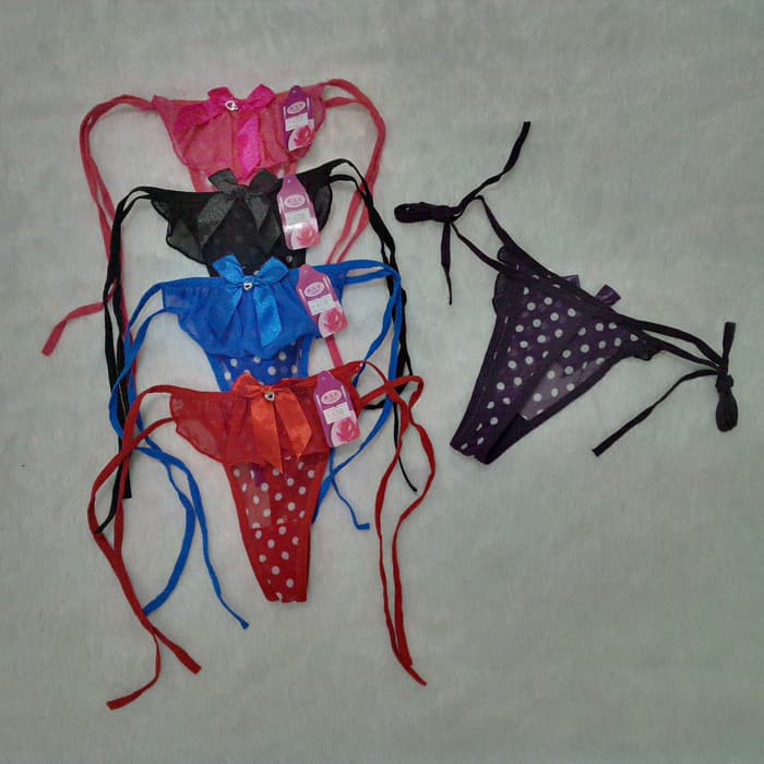 Celana Dalam G String Tali Samping 4758 Polkadot