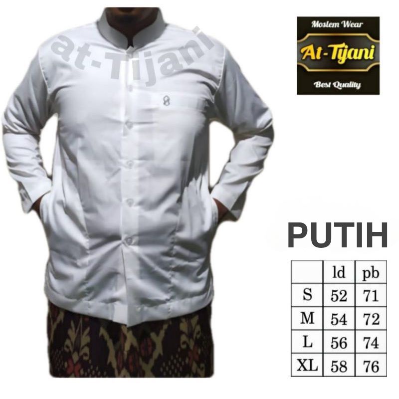 baju muslim//koko terompah at tijani semi jas pria dewasa