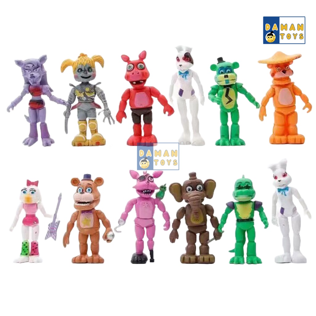 Action Figure FNAF Five Night At Freddy Fazbear Bonie Foxy Montgomery Glamrock