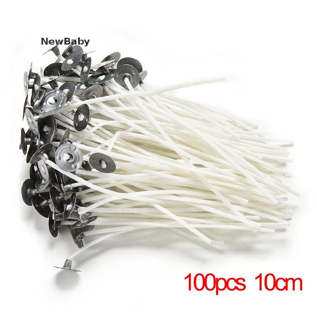 100pcs Sumbu Lilin Bahan Katun Ukuran 8 / 10 / 12 / 15 / 20cm