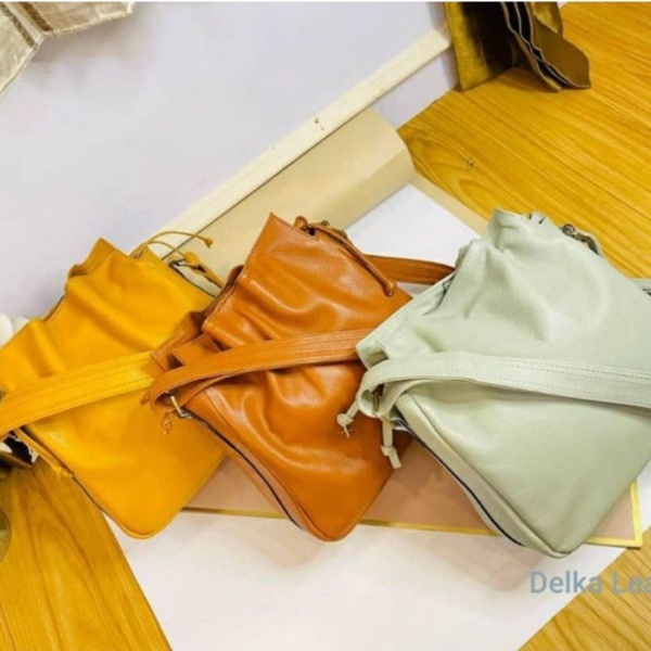 Tas Kulit Asli DL360 Wanita/ Tas Papirut Asli Kulit Sapi Garut/ Tas Selempang Serut Bahan Kulit Sapi