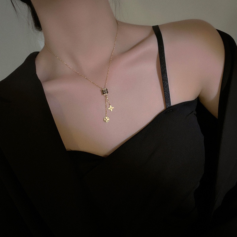 Kalung tabung juntai titanium anti karat