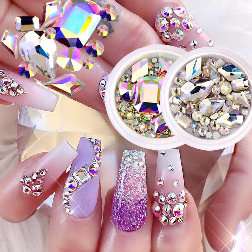 Preva Kristal Berlian Imitasi Glitter Untuk Dekorasi Nail Art