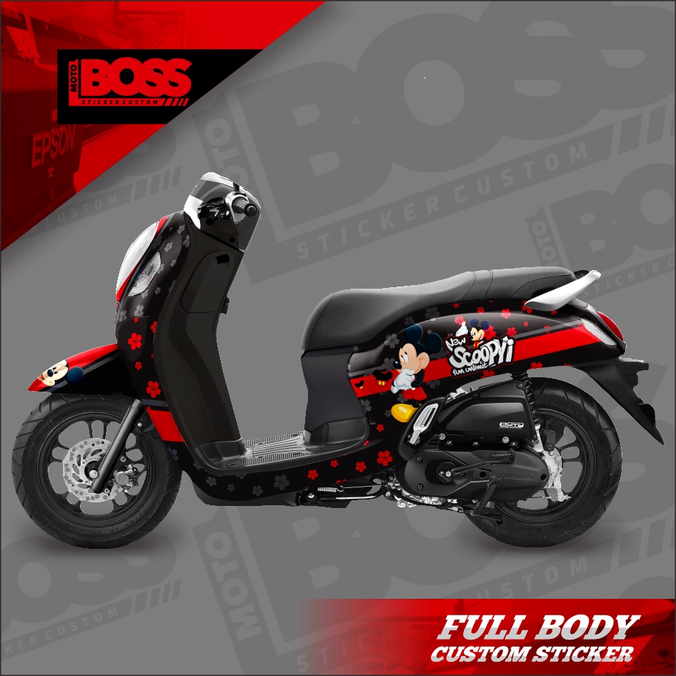 Decal Stiker Sticker Honda Scoopy 2021 2022 Full Body Dekal Stiker Custom New Scoopy 2021 2022 Strip