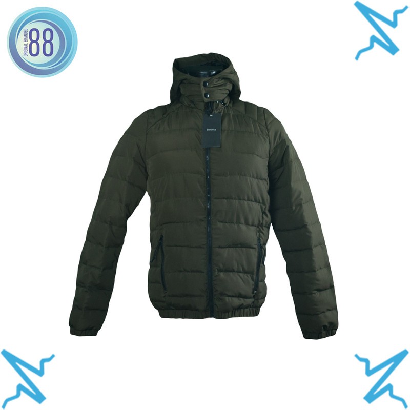 JAKET BERSHKA GREEN ARMY JACKET WINTER JAKET MUSIM DINGIN OBD BK05