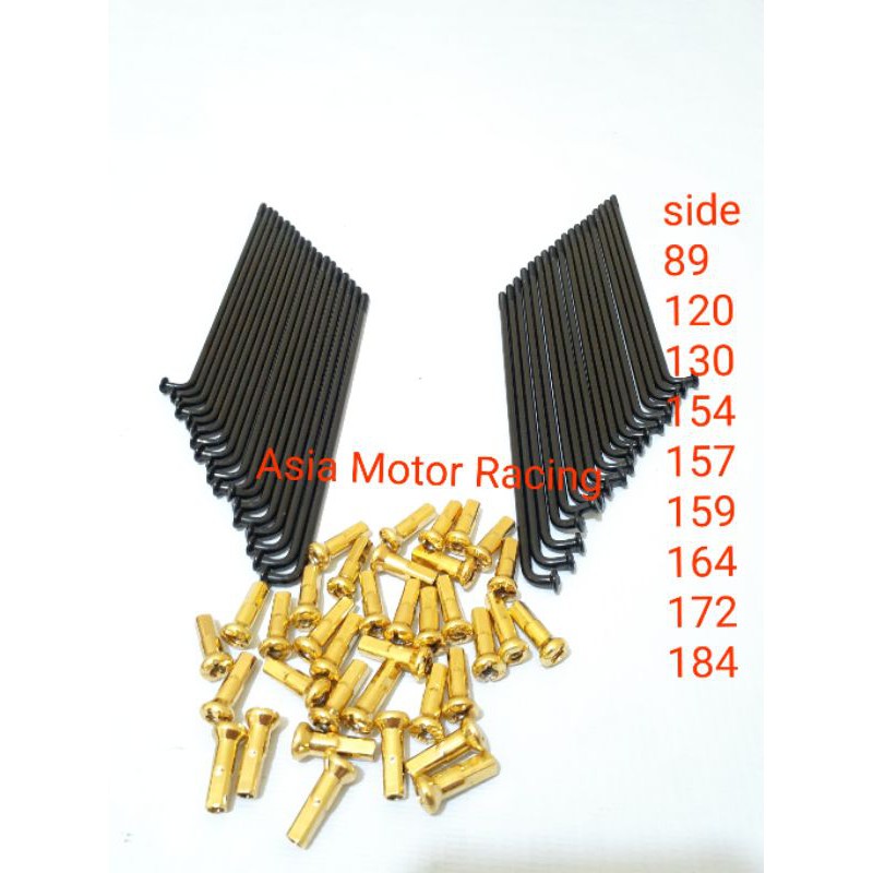 Jari Jari Model TDR  jeruji Hitam Black 89 120 130 154 157 159 164 172 184 Satu Roda - Lidi Ruji