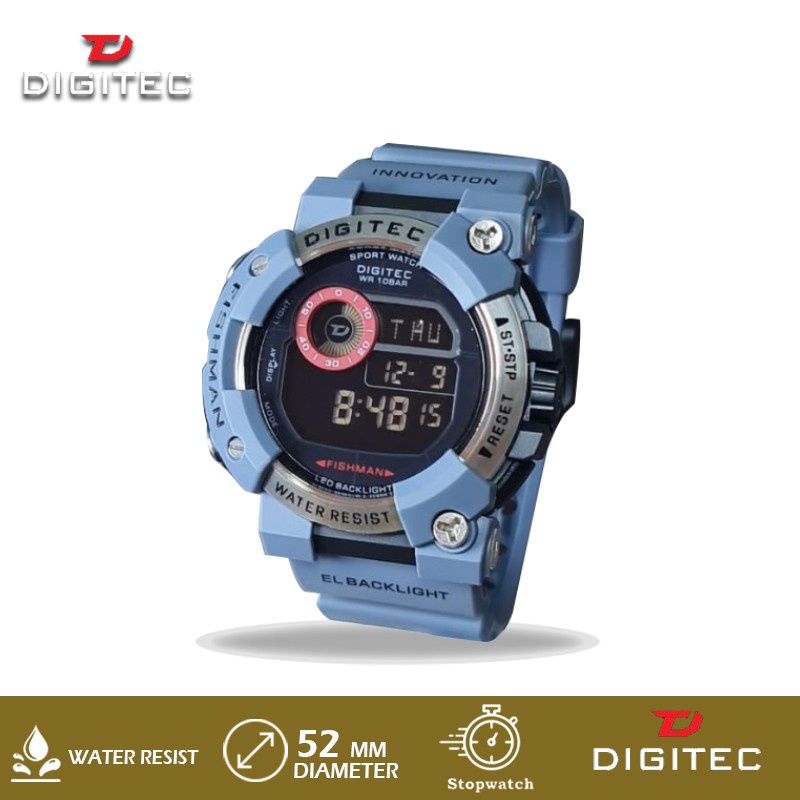 Jam Tangan Pria Rubber Digitec DG5150T DG-5150T GY-4B