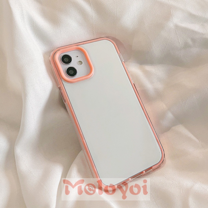 Soft Case TPU Transparan 3 in 1 Warna-Warni Untuk 11 XR 7 8 Plus XS X 12 11 13 Pro Max SE 2020