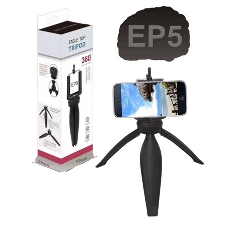 Table Top Tripod 360 Bonus Holder U / Tripod Mini Stand HP Handphone Holder Tripod Include Holder U