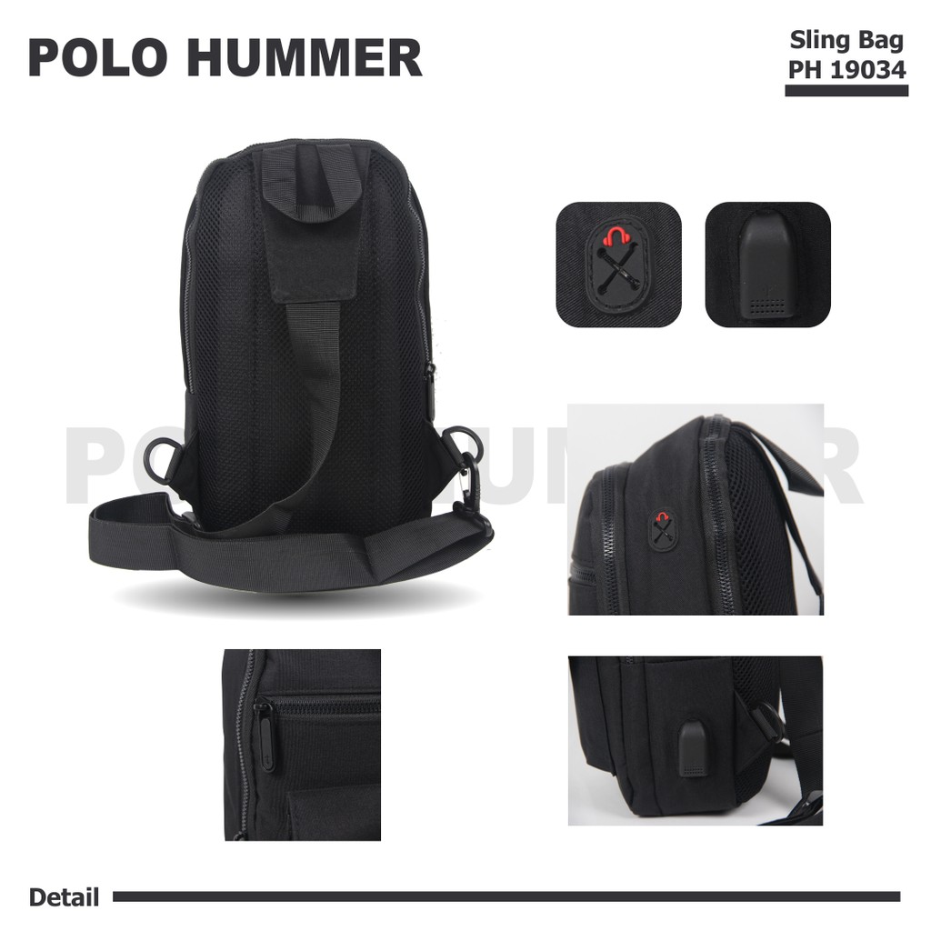 Tas Selempang Multifungsi - Bisa Selempang Kiri &amp; Kanan - Slingbag POLO HUMMER