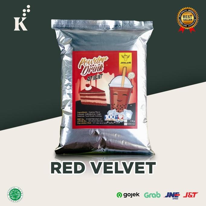 

Bubuk Minuman Bubble Powder Drink Red Velvet ORIGINAL Javaland 1kg