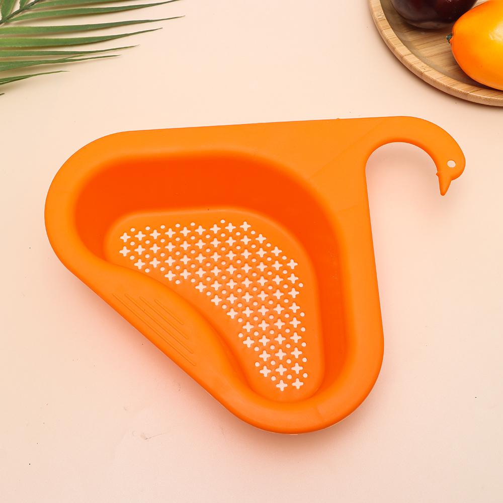 Chookyy Swan Drain Basket Gadget Alat Buah Sayur Rumah Tangga Rak Saringan Wastafel