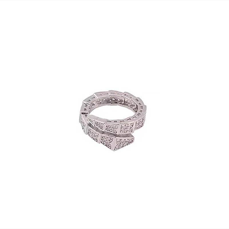 Cincin Zircon Inlaid Gaya Simple Untuk Aksesoris