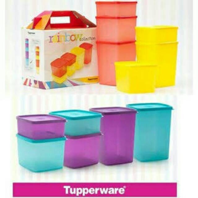 Tupperware Rainbow Collection / Snack Keeper / Wadah snack / Toples Kue