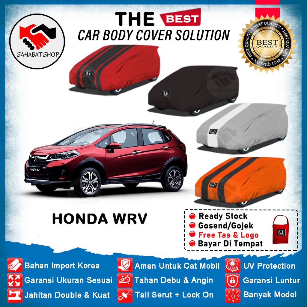 Sahabat Body Cover Mobil WRV / Sarung Penutup Honda All New WR-V Outdoor 2022 2023 / Selimut Mantel Tutup Kerudung Pelindung Kelambu Jas Mantol Pembungkus Terpal Kelambu Tutupan Bungkus Mobil WRV Waterproof Anti Air Model Biru