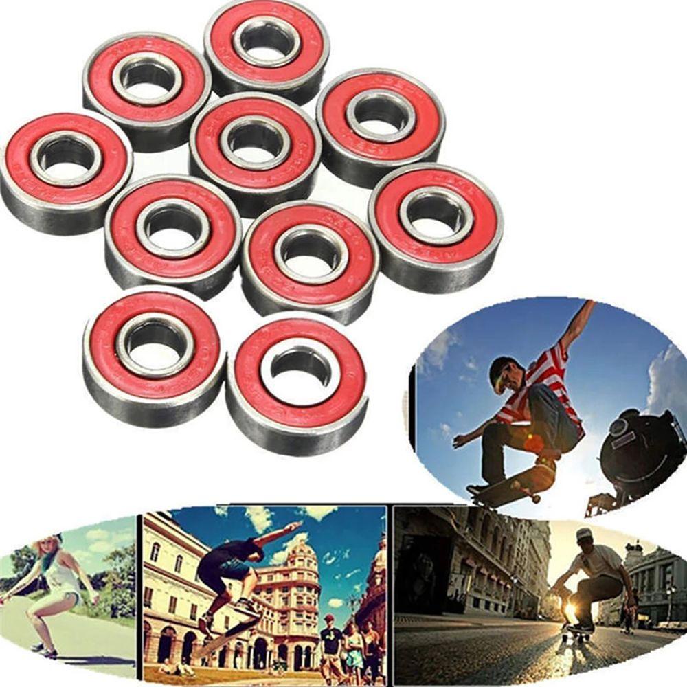 Agustina ABEC 9bears Untuk Skuter Performa Tinggi 608RS ABEC 9stainless Steel 8x22x7mm Roda Sepatu Roda Roller Skate Bearing Merah