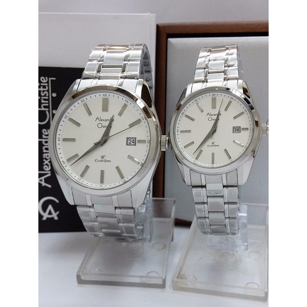 Jam AC Alexandre Christie 8514 Silver Couple Original F-14