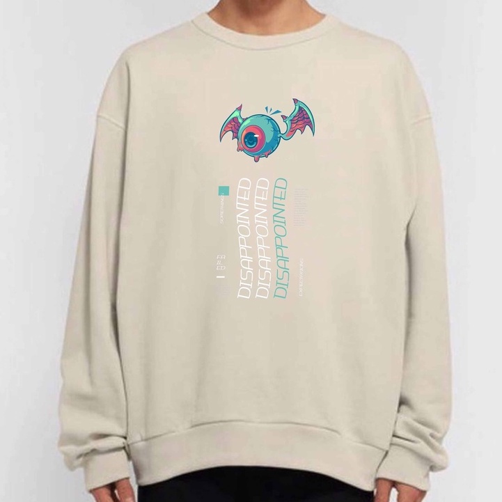 Sweater Crewneck Pria EyesPoint fleece M - XXL