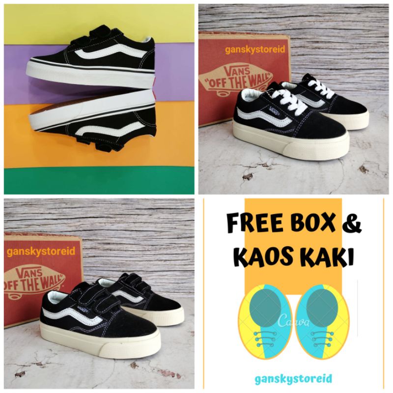 SEPATU ANAK VANS OLDSKOOL HITAM PUTIH PREMIUM HIGH QUALITY SEPATU ANAK LAKI LAKI SEKOLAH KIDS KADO