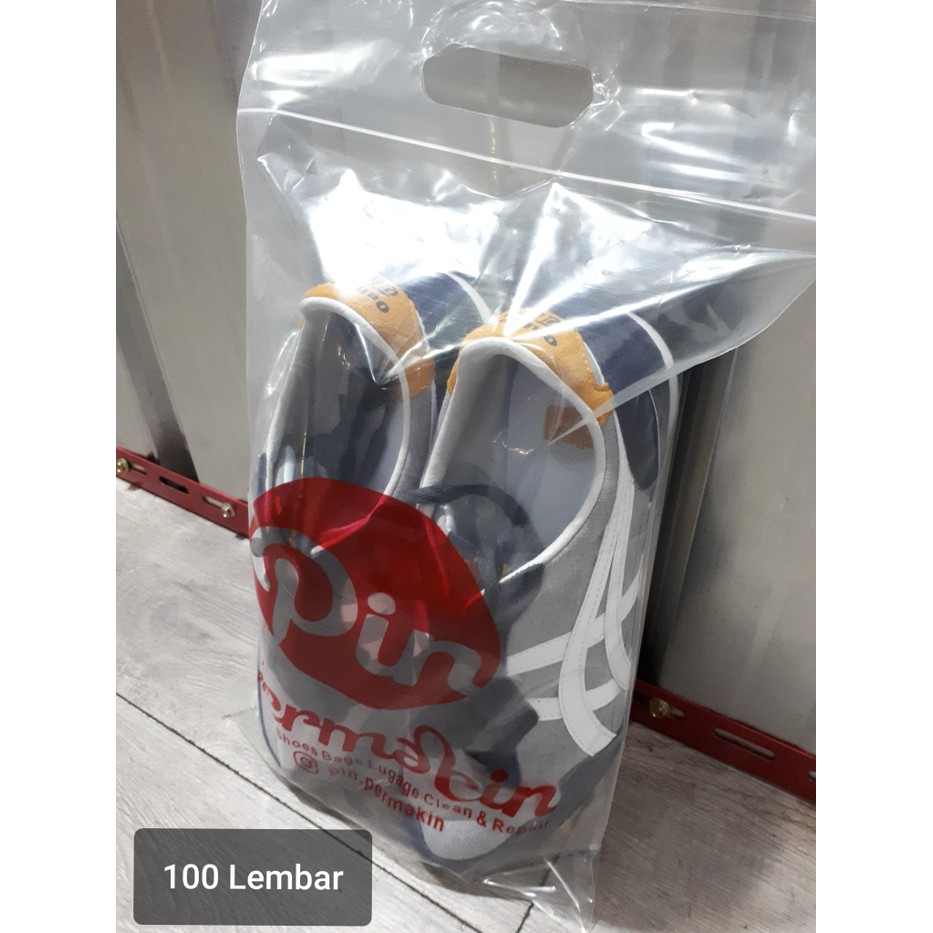 Plastik Laundry Sepatu ukuran 30 - 100 Lembar - Ziplock Plong ♢