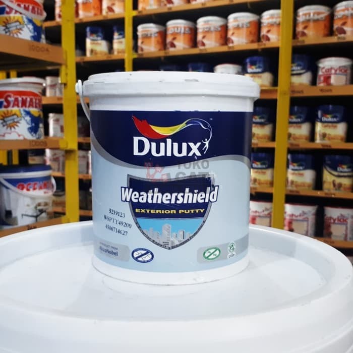 PERTUKANGAN CAT & PERLENGKAPAN DULUX WEATHERSHIELD PUTTY - PLAMIR EXTERIOR 3.5 KG