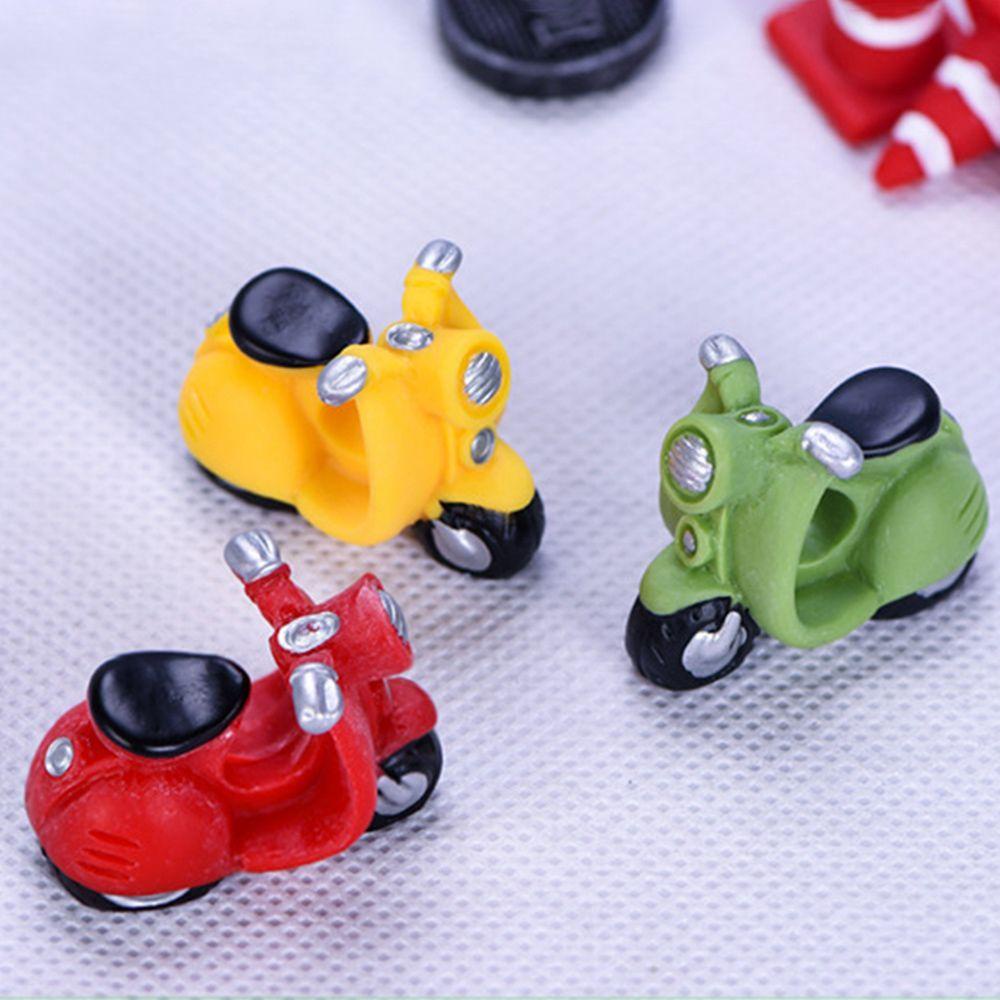 Agustinina Motor Model DIY Kartun Mini Resin Peri Taman Aksesoris Hadiah Anak Lanskap Mikro