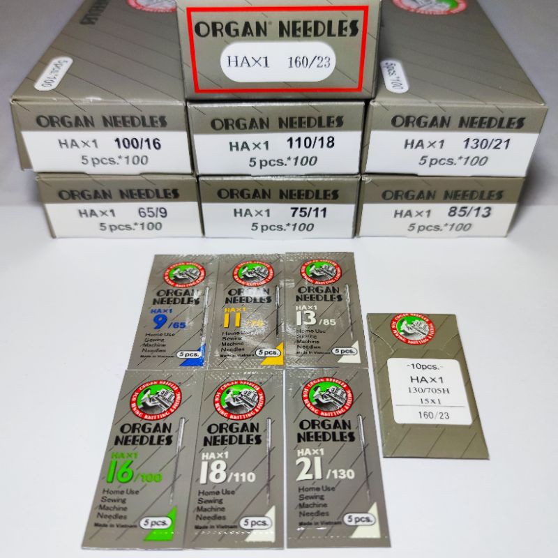 HA X 1 10 Pis Organ Needles Japan / Jarum Mesin Jahit Kecil Tradisional Dan Portable Asli Jepang