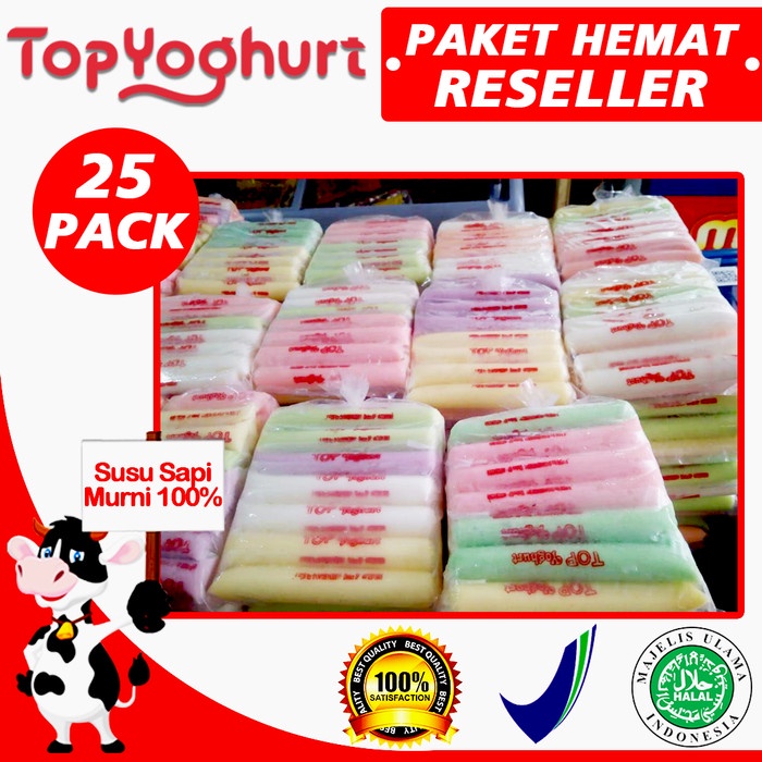 RESELLER HEMAT - Top Yoghurt Es Stik Yogurt Mambo Paket 25 Pack - Frozen Food Susu Bukan My Healthy