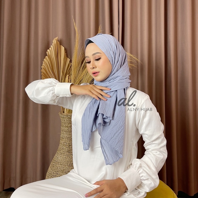 Alny Hijab - Zafron Pashmina Plisket Padi Full / Hijab Pashmina Padi Plisket Full