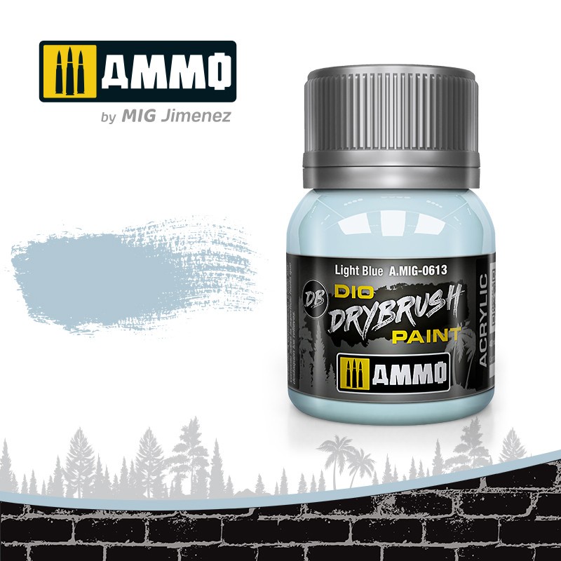 

AMIG0613 Drybrush : Light Blue (40ml jar) Ammo Mig