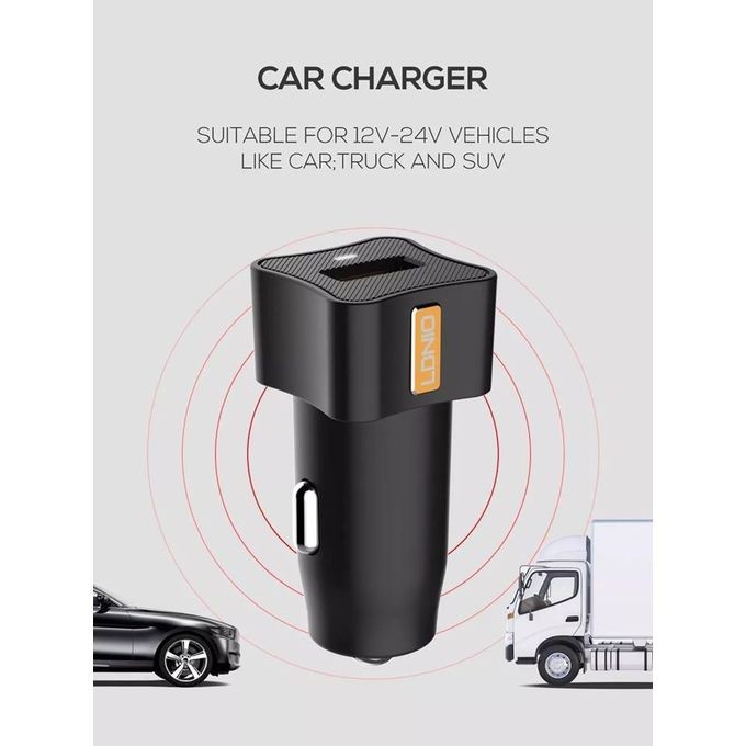 LDNIO CC200 - 3 in 1 Mobile Charging Kit with Turbo Power Engine - Charger &amp; Powerbank Travel Set