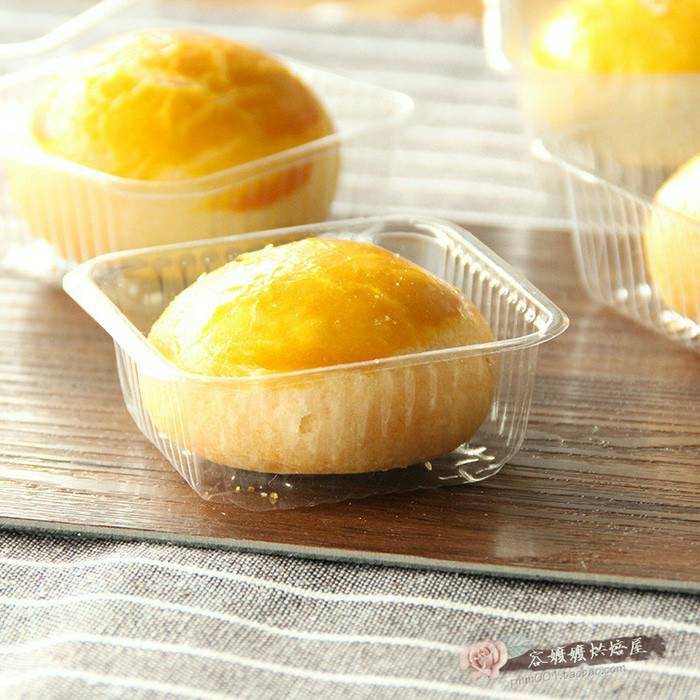 [5 Pcs] Tatakan Cup Mika Bening Kotak Tempat Puding Kue Bulan Mooncake Roti