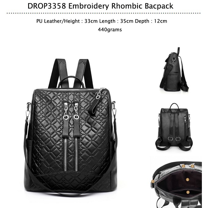 TAS RANSEL WANITA/ TAS BACKPACK FASHION IMPOR/ FASHION BAG - DROP3358