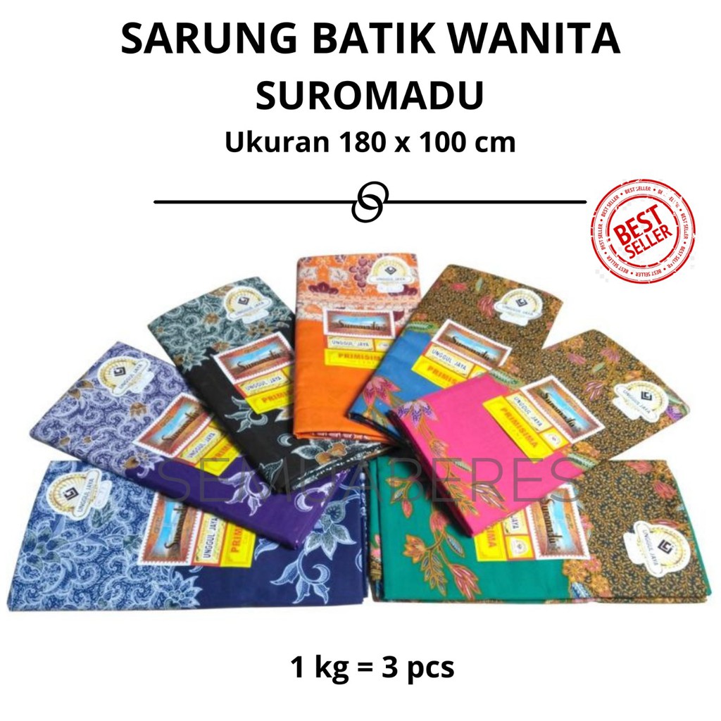 Sarung Batik Perempuan Suromadu/ Unggul Jaya / Sarung Batu / Batik Halus